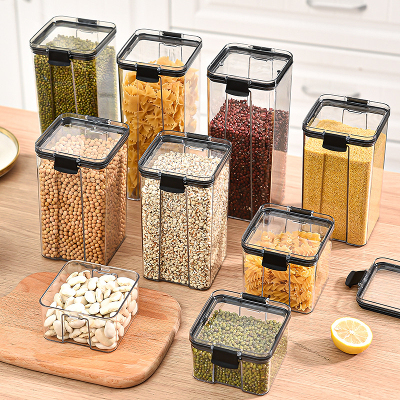 Pet Supplies Stores - 1-4PCS Sealed Jars Kitchen Organizer Grain